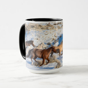 Caneca Passeio de Cavalo no Inverno no Hideout Ranch
