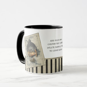 Caneca Passeio do balão de Dirigible de Steampunk
