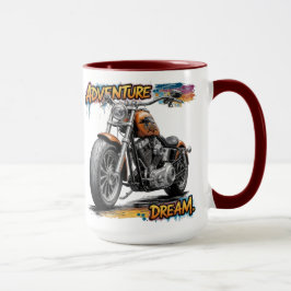 Caneca Passeio dos Sonhos de Aventura – Moto Chopper Vint