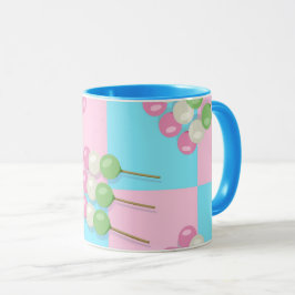 Caneca Pastel Azul-Cor-de-Rosa Verificado Dango Mug
