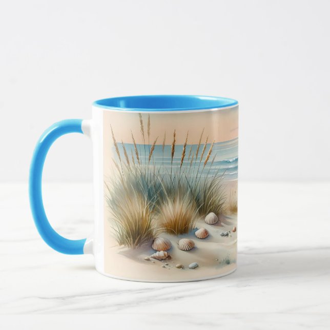 Caneca Pastel Coastal Dunes Watercolor (Esquerda)