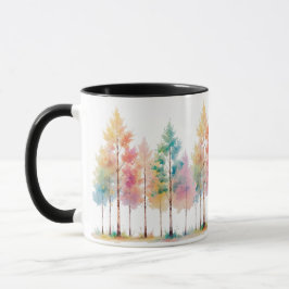 Caneca Pastel Forest Whisper – Sip in Colorful Calm