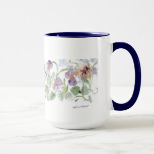 Caneca Pastel Pansies - Mug