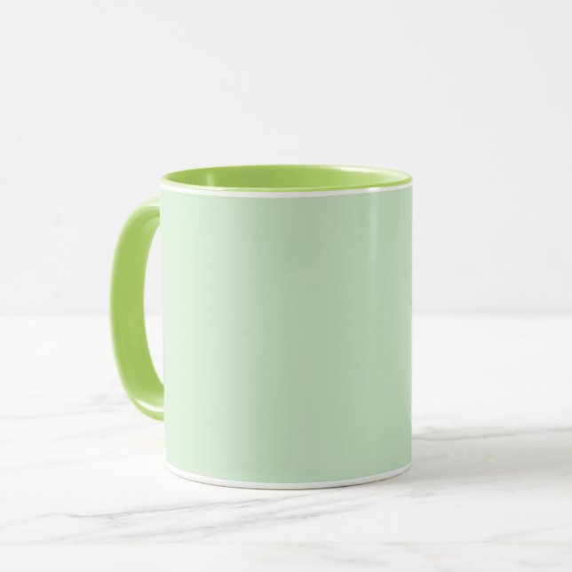 Caneca Pastel Pistachio - Cor Sólida | Clássico | Elegant (Frente Esquerda)