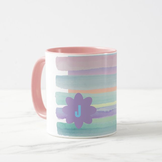 Caneca Pastel Stripes (Frente Esquerda)