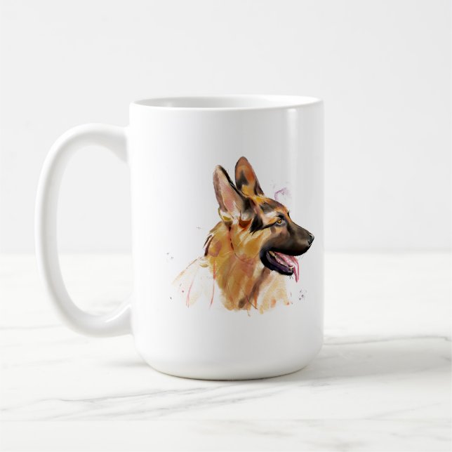 Caneca Pastor Alemão – Caneca de Café para Cães GS (Esquerda)