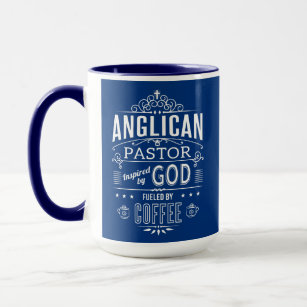 Caneca Pastor Anglicano, inspirado em Deus e no Café