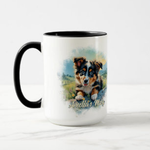 Caneca Pastor australiano personalizável
