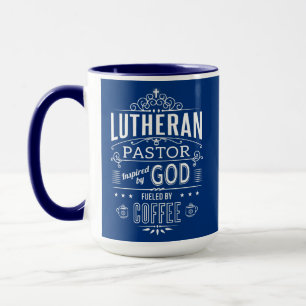 Caneca Pastor Luterano, inspirado por Deus e pelo café