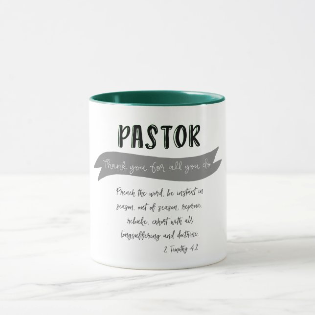 Caneca Pastor Obrigado com Bíblia Versa (Centro)