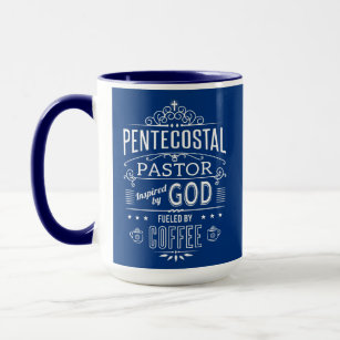 Caneca Pastor pentecostal inspirado por Deus e café