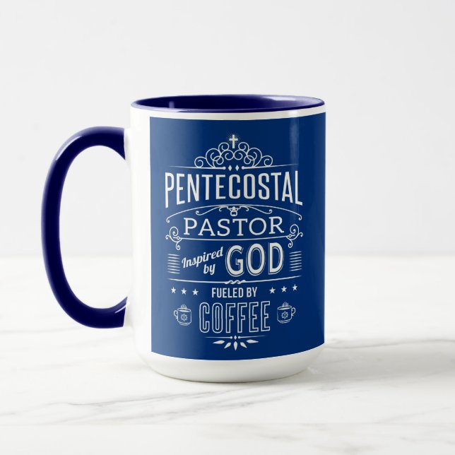Caneca Pastor pentecostal inspirado por Deus e café (Esquerda)