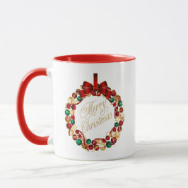 Caneca Pata de design de coroa de Natal