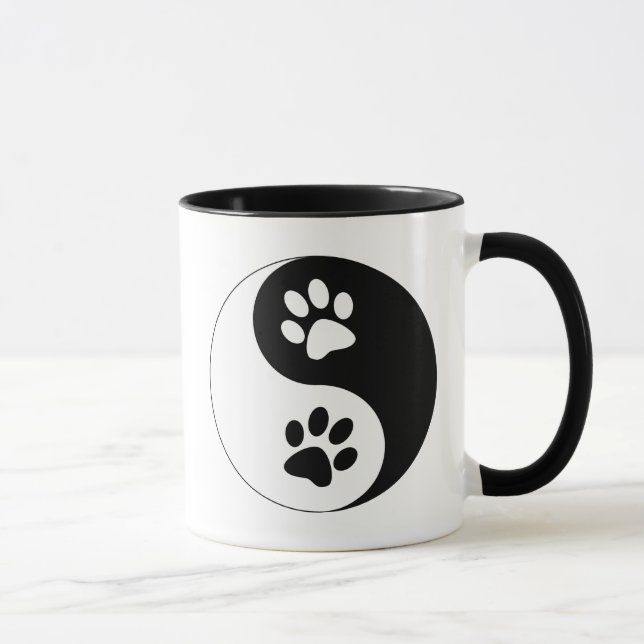 Caneca Patas do cão de Yin Yang (Direita)
