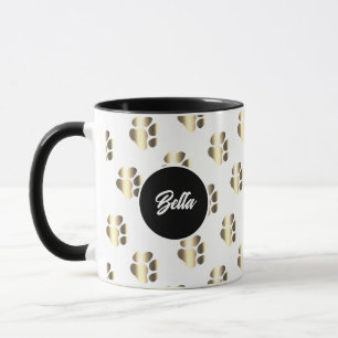 Caneca Patas douradas personalizadas padrão amantes de an