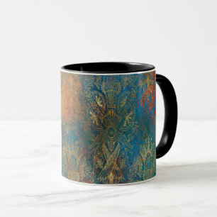 Caneca Pátina de Cobre Azul-Verde