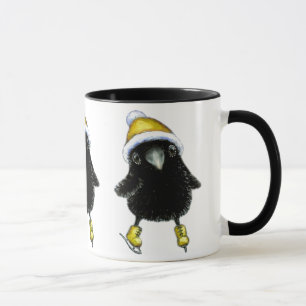 Caneca Patinagem no gelo do corvo do bebê