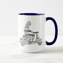 Caneca Patinete word colage