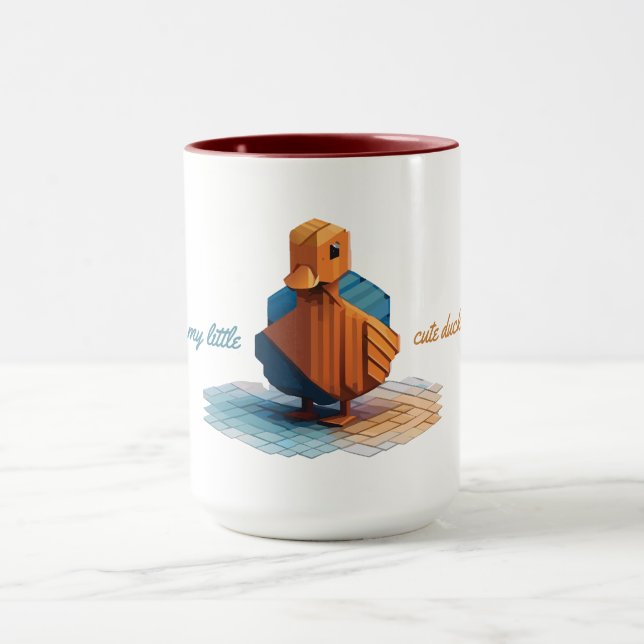 Caneca Pato de Madeira Isométrico (Centro)