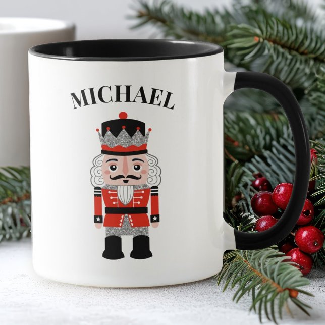 Caneca Pato de Noz-Cracker de Natal Personalizado Mug (An elegant Christmas nutcracker holiday mug)