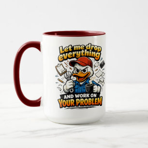 Caneca Pato Deixe-me Deixar Tudo