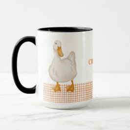 Caneca Pato Personalizado – Design de Animal de Fazenda F