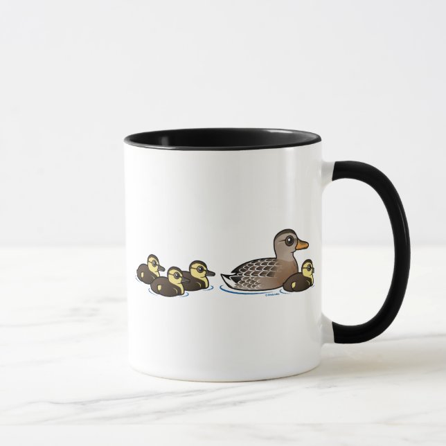 Caneca Pato selvagem & quatro patinhos (Direita)