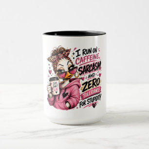 Caneca Patos de Cafeína Sarcasmo Engraçados