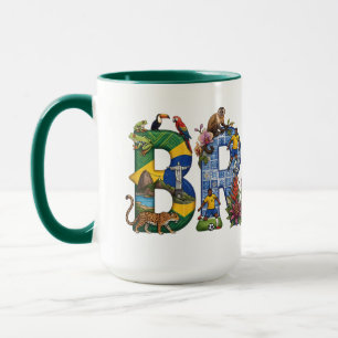 Caneca Patrimônio do Brasil, Samba, Floresta Tropical, Fu