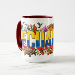 Caneca Patrimônio do Equador - Vida Selvagem, Cultura e T