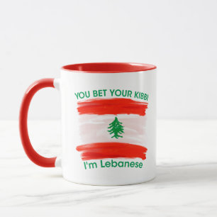 Caneca Patrimônio libanês, aposte no teu kibbi que sou li