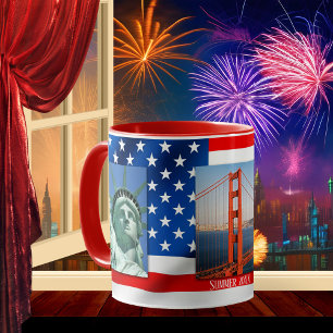 Caneca Patriot EUA Personalizado Pavilhão Foto Mug