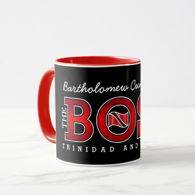 Caneca Patriotic BOSS Trinidad and Tobago Flag and NAME (Frente Esquerda)