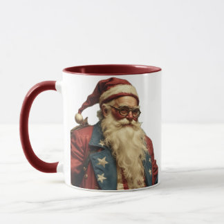 Caneca Patriotic Santa Clause
