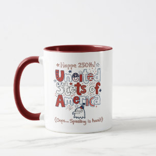 Caneca Patriótica com Erro de Ortografia - América