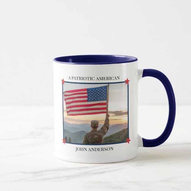 Caneca Patriótica com Foto Personalizada (Direita)