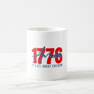 Caneca Patriótica de Café da Liberdade Americana d