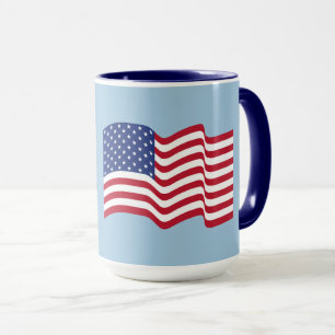 Caneca Patriótica EUA Bandeira Americana Café Mug Gift