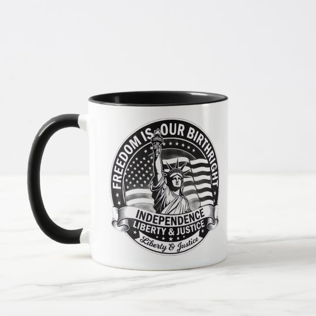 Caneca Patriótica Liberdade É Nosso Direito de Nas (Esquerda)