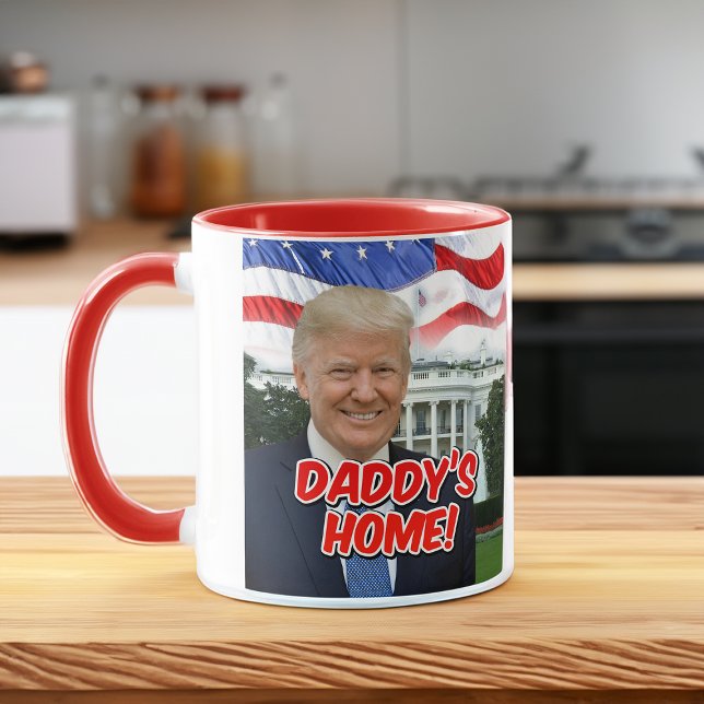 Caneca Patriótico do pai Donald Trump 2024 (donald trump 2024 mug daddys home)