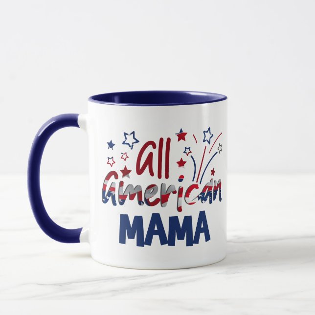 Caneca Patriótico dos EUA Bandeira dos EUA Toda Mãe Ameri (Esquerda)