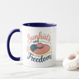 Caneca Patriótico dos Sunhats e Liberdade