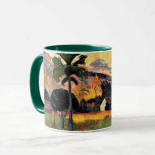 Caneca Paul Gauguin art: Venha aqui, Road in Tahiti.