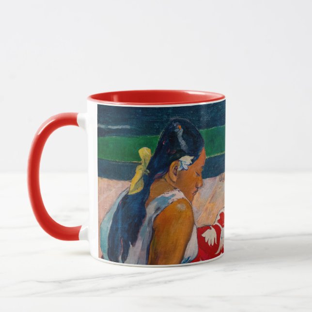Caneca Paul Gauguin - Mulheres taitianas na praia (Esquerda)