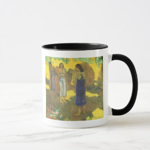 Caneca Paul Gauguin   três mulheres de Tahitian contra u