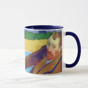 Caneca Paul Gauguin Vincent van Gogh Pintando Girflores
