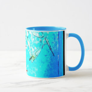 Caneca Paul Klee art: Imagem de peixe, pintura de Klee