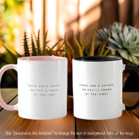 Pausa Citação de Café Fonte Cinza Tendência Duas C