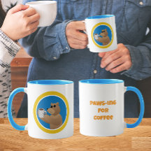 Pausando para Café Urso Fofo Café da Manhã Piada