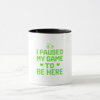 Caneca Pausei Meu Jogo Arte Neon Pixel
